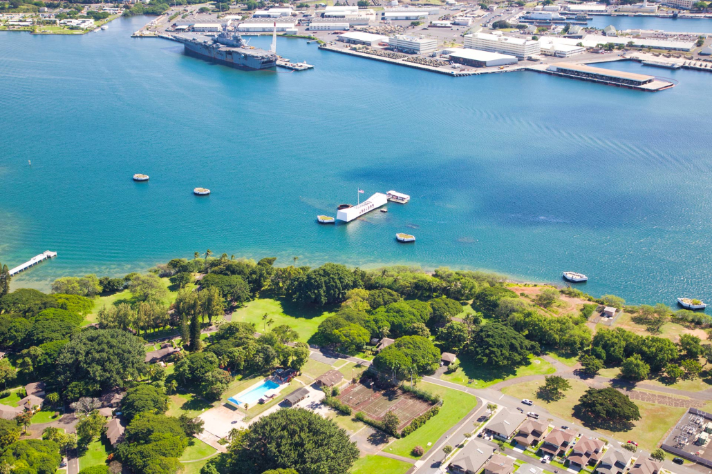 Aerial View Of Pearl Harbor