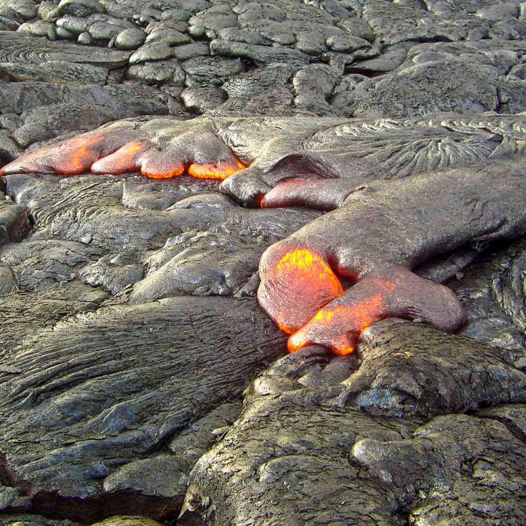 Magma From Hilo Volcano Hawaii 