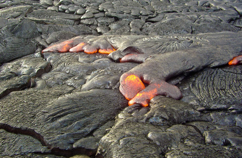 Magma From Hilo Volcano Hawaii