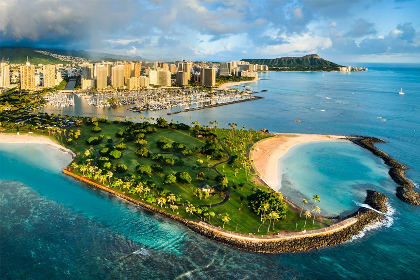 Aerial Views Of Waikiki And Honolulu Rainbow Helicopters
