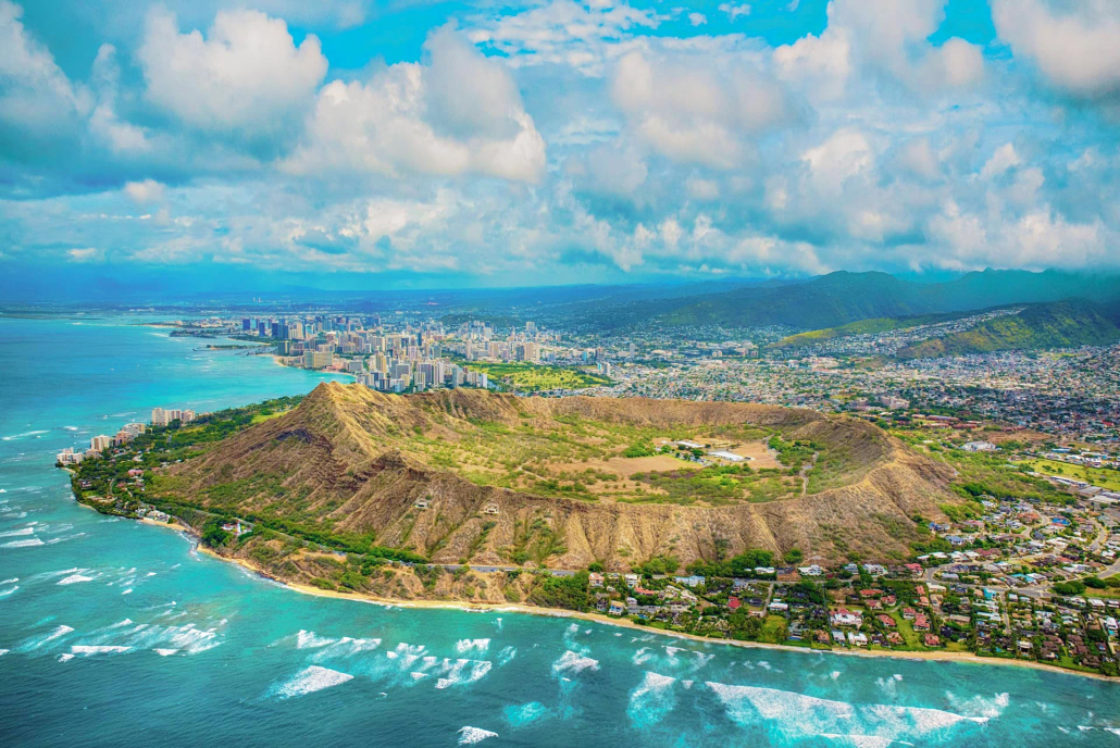 Beautiful View Of Diamond Head And Honolulu City Oahu