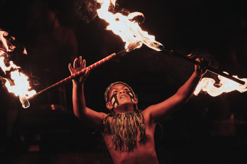 Polynesia Polynesian Cultural Center Fire Dancer