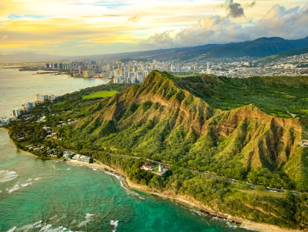 Diamondhead Lighthouse Honolulu Aerial Oahu