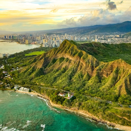 Diamondhead Lighthouse Honolulu Aerial Oahu