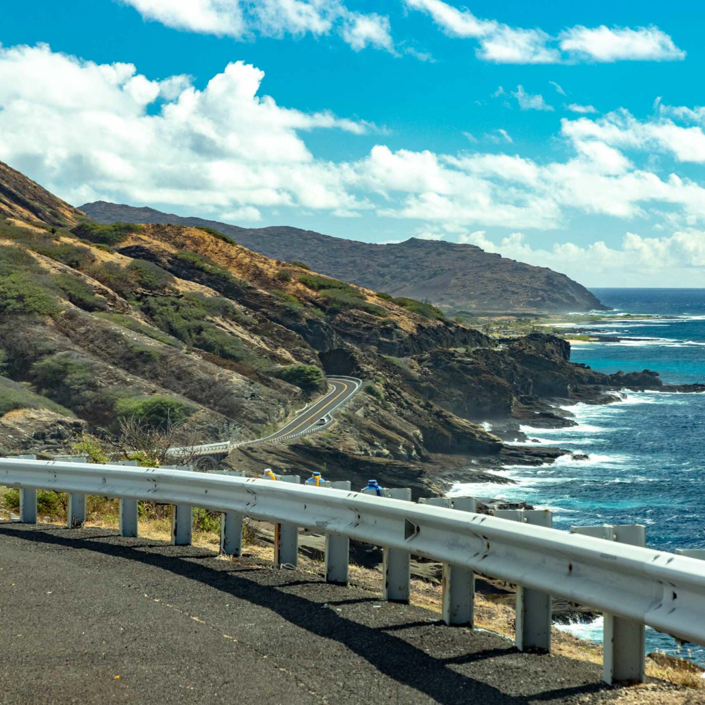 South Oahu Coastline And Road 