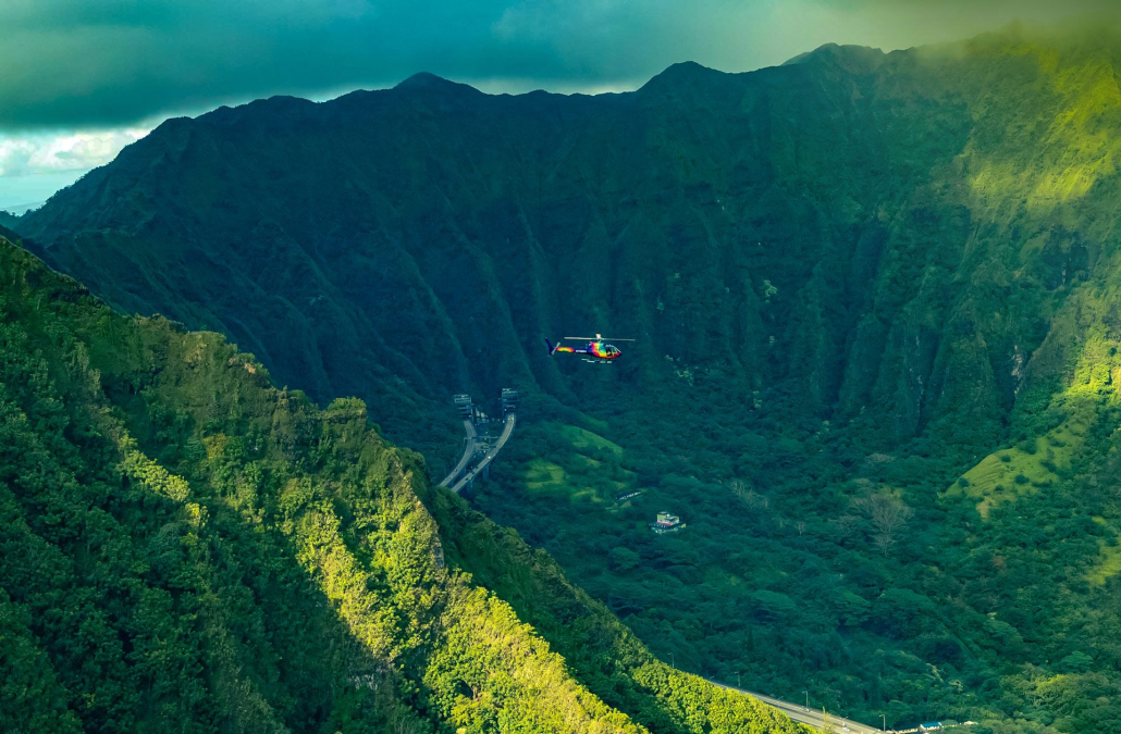Koolau Mountains Aerial Helicopter Oahu Banner