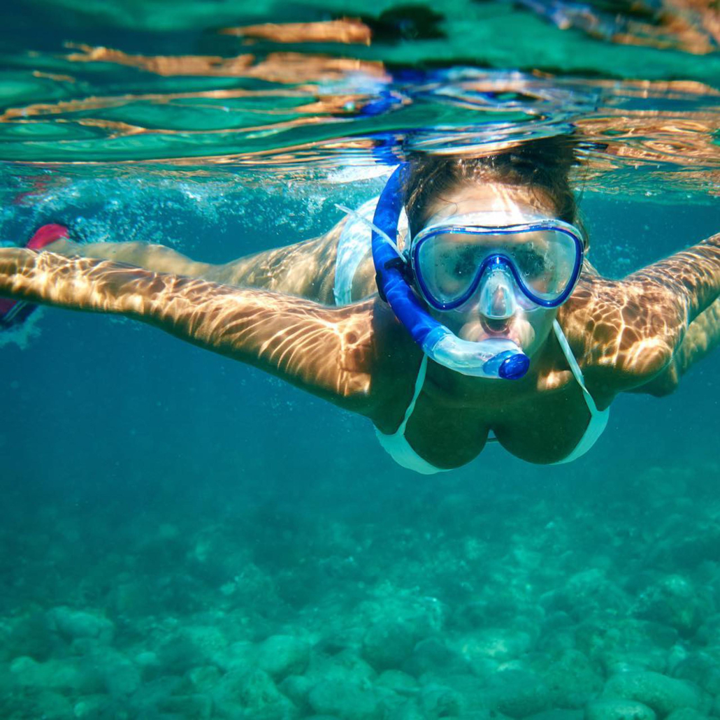 Alohahawaiitours Oahu Sightseeing Snorkel Tour Girl Diving