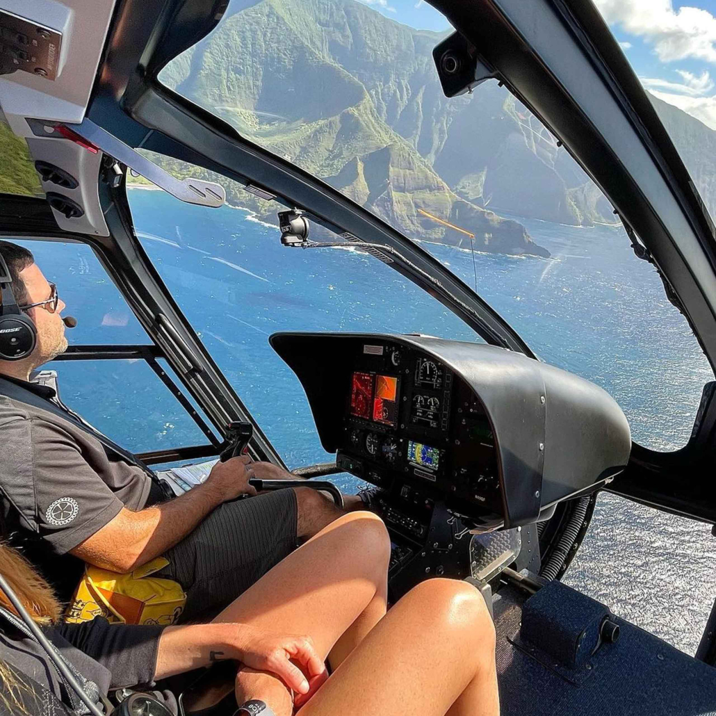 Bluehawaiian Minute Maui Spectacular Helicopter Tour Guests Inside Heli