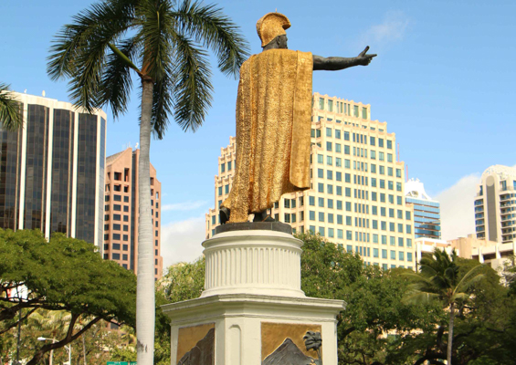 Historic Downtown Honolulu Statue Slider