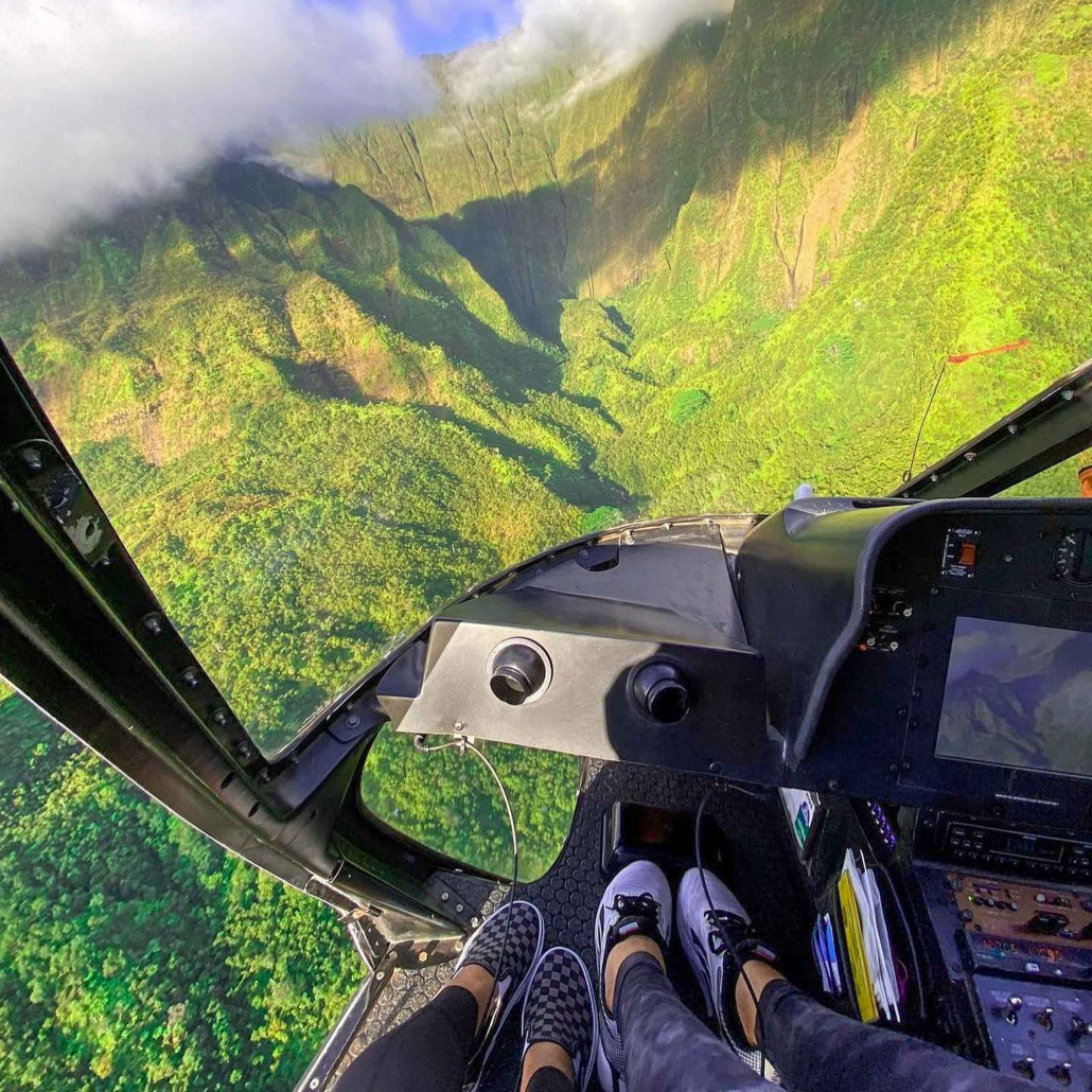 Sunshinehelicopters Private Kauai Helicopter Tour Inside Helicopter View